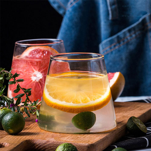 Gelas Kaca Aesthetic Kopi Teh Mountain Shape Glass segitiga 360ml Merimelma