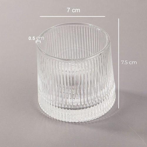 Gelas Whisky 150ml Crystal Line Spinner Spinning Wobble Rock Glass - Gambar 3