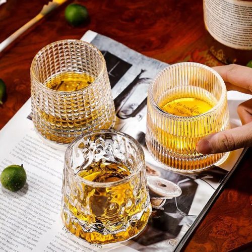 Gelas Wiski 150ml Crystal Tree Spinner Spinning Wobble Rock Glass Gelas Whisky Gelas Wine - Gambar 3