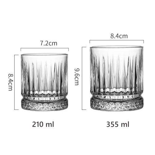 Gelas Wiski Cocktail Crystal Diamond Bottom Rock Glass Gelas Whisky Gelas Wine - Gambar 5
