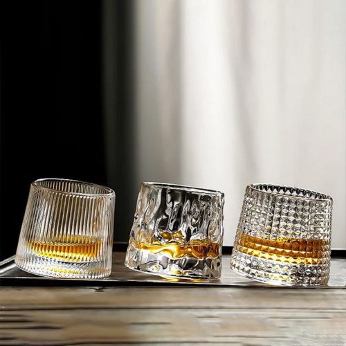 Gelas Wiski 150ml Crystal Tree Spinner Spinning Wobble Rock Glass Gelas Whisky Gelas Wine - Gambar 5